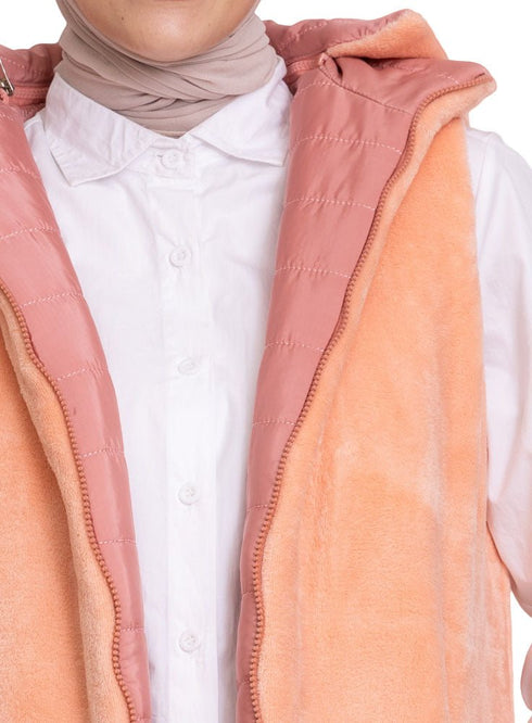 Pink L - Cut Double Face Jacket - Khotwh